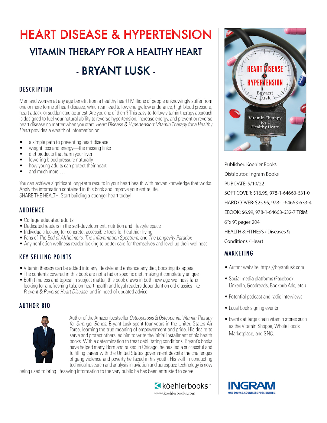 Heart Disease & Hypertension: Vitamin Therapy for a Healthy Heart Sell Sheet